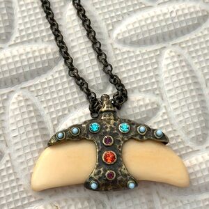 Jewelmint Necklace Jeweled Crescent Horn